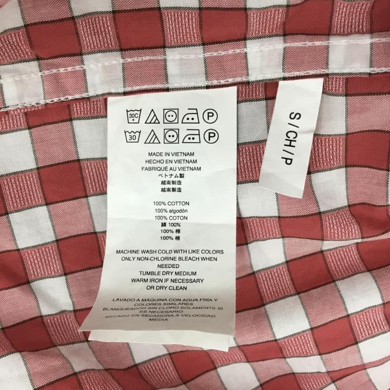 マイケルコース MICHAEL KORS シャツ、ブラウス 半袖 半袖シャツ カラーシャツ 半袖カットソー チェックシャツ S チェック 白 / ホワイト / X 赤 / レッド /  メンズ USED 古着 中古 10109323