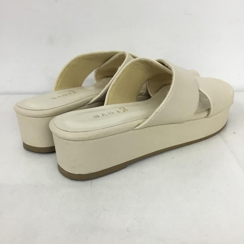 グローブ grove サンダル サンダル M 無地 アイボリー / アイボリー / レディース USED 古着 中古 10130586