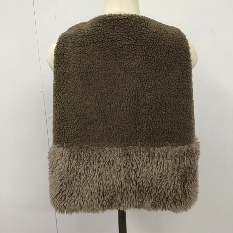 ニコアンド niko and... ベスト ベスト ジップアップベスト ノースリーブ 前開き 無地 茶 / ブラウン / レディース USED 古着 中古 10125964