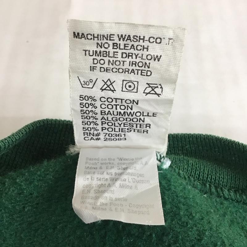古着 USED トレーナー 長袖 長袖トレーナー スウェット クルーネック リブスウェットカットソー L プリント 緑 / グリーン /  メンズ USED 古着 中古 10116405