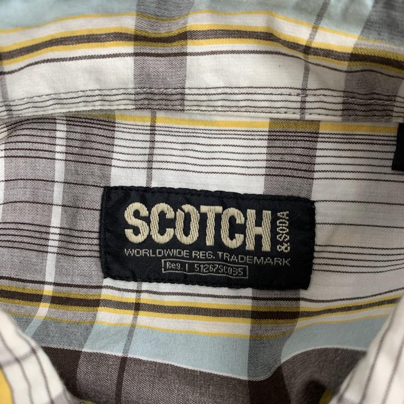 スコッチアンドソーダ SCOTCH&SODA シャツ、ブラウス 半袖 チェックシャツ 半袖シャツ M チェック マルチカラー / マルチカラー / メンズ USED 古着 中古 10038811