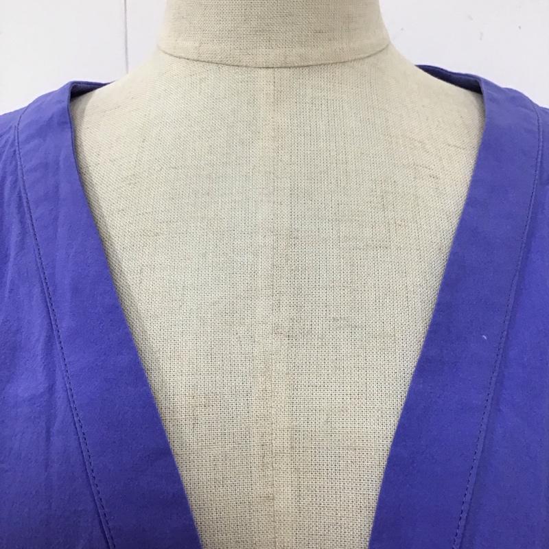 ローズバッド ROSE BUD カーディガン 長袖 600-9120013 ガウンコート ロング丈 FREE 無地 青 / ブルー / レディース USED 古着 中古 10116470
