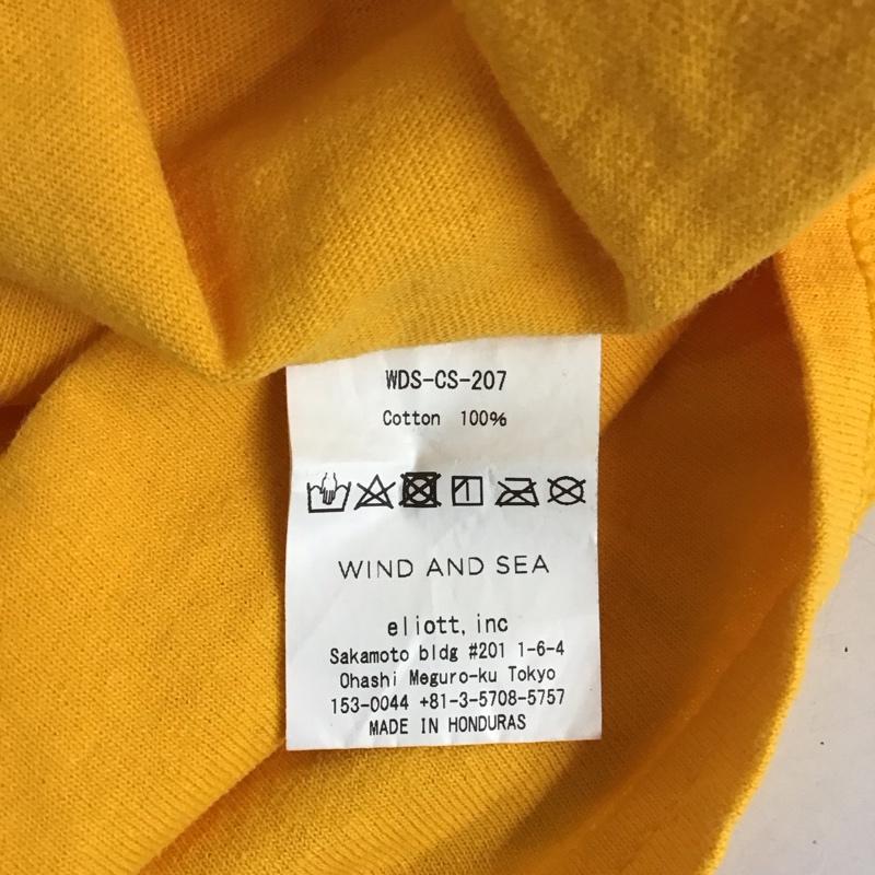 ウィンダンシー WIND AND SEA カットソー 長袖 長袖カットソー プリントカットソー クルーネック L プリント 黄 / イエロー / メンズ USED 古着 中古 10126247