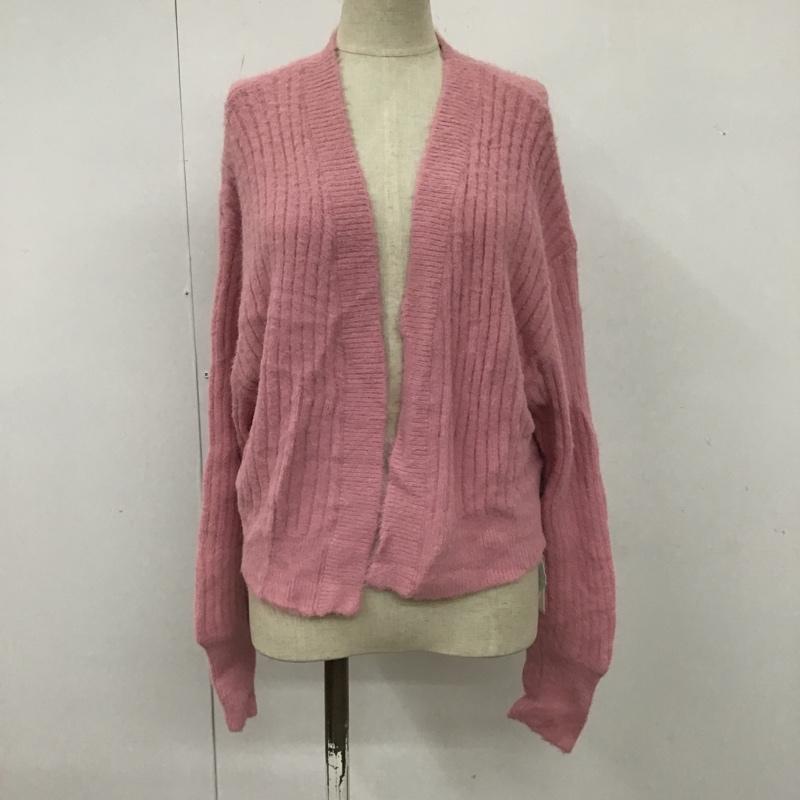 ジェラートピケ gelato pique カーディガン 長袖 無地 桃 / ピンク / レディース USED 古着 中古 10106148
