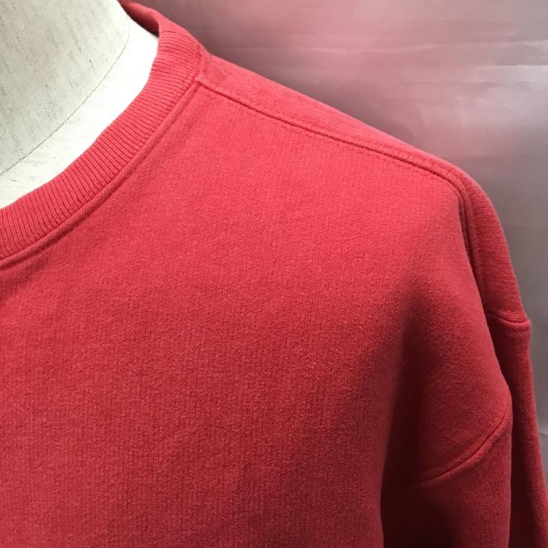 トミーヒルフィガー TOMMY HILFIGER トレーナー 長袖 スウェット 裏起毛 M ロゴ、文字 赤 / レッド /  メンズ USED 古着 中古 10117169
