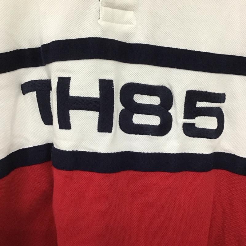 トミーヒルフィガー TOMMY HILFIGER ポロシャツ 半袖 半袖ポロシャツ 半袖カットソー カラーシャツ M ロゴ、文字 白 / ホワイト / X 赤 / レッド / X 紺 / ネイビー / メンズ USED 古着 中古 10132365