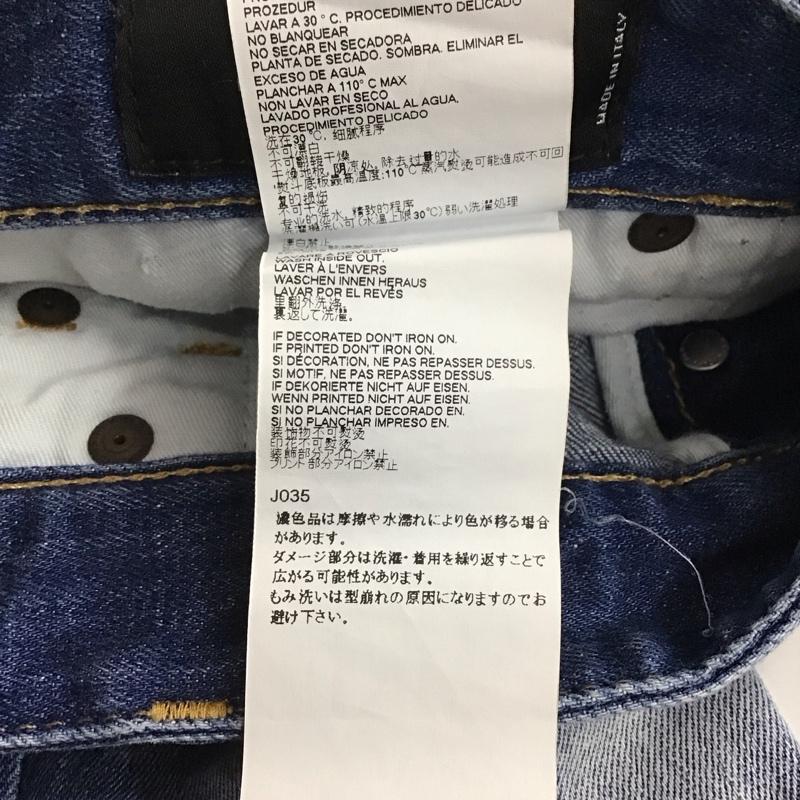 ディースクエアード2 DSQUARED2 パンツ デニム、ジーンズ デニムパンツ スリムパンツ カジュアルパンツ ストレッチパンツ 46インチ ダメージ加工 インディゴ / インディゴ / メンズ USED 古着 中古 10142135
