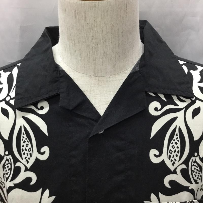 古着 USED シャツ、ブラウス 半袖 半袖シャツ カラーシャツ 半袖カットソー アロハシャツ S 花柄 X プリント 白 / ホワイト / X 黒 / ブラック /  メンズ USED 古着 中古 10108701