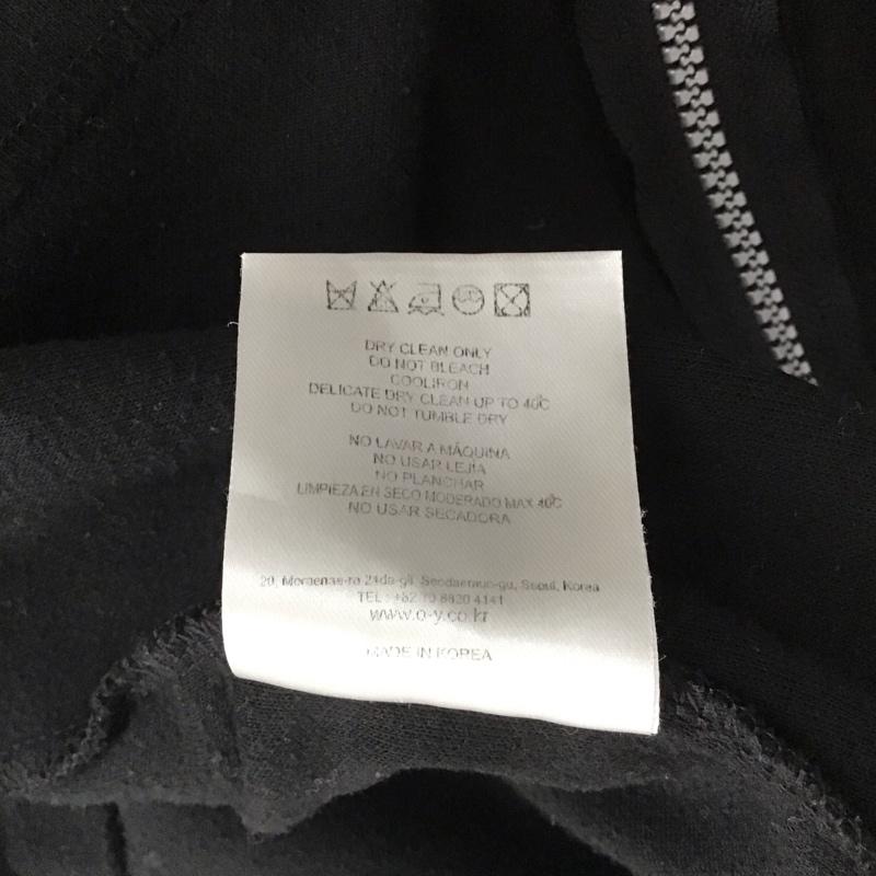 オーワイ OY Tシャツ 半袖 バックファスナー クルーネック ロゴ、文字 黒 / ブラック / メンズ USED 古着 中古 10109754