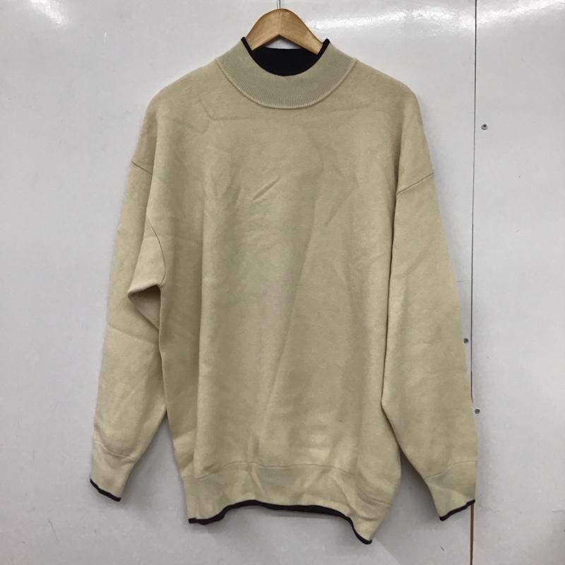 ニコアンド niko and... ニット、セーター 長袖 長袖ニットカットソー スタンドネック セーター L 無地 白 / ホワイト / X 紺 / ネイビー / メンズ USED 古着 中古 10132685