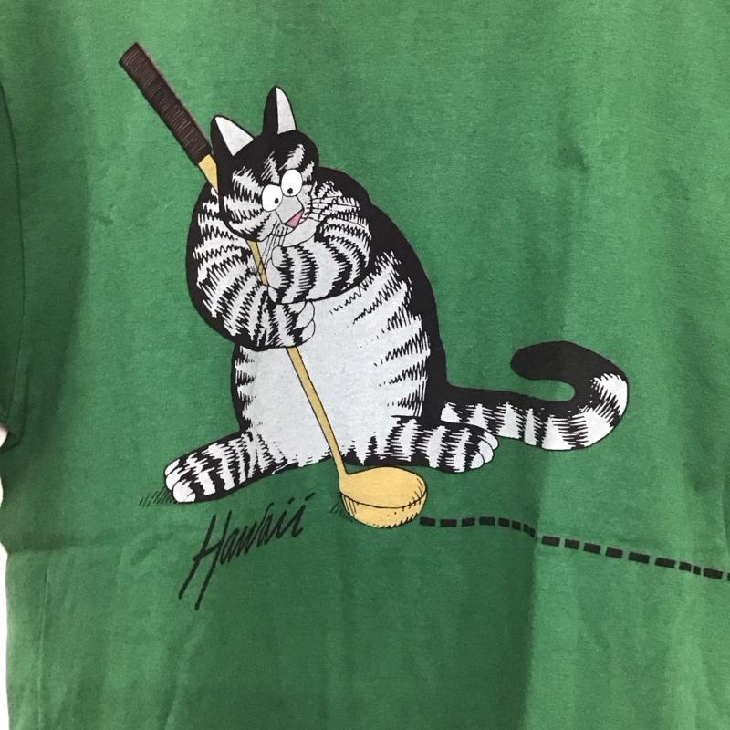 クレイジーシャツ crazy shirts Tシャツ 半袖 半袖カットソー プリントTシャツ クルーネックカットソー M プリント 緑 / グリーン / メンズ USED 古着 中古 10136679
