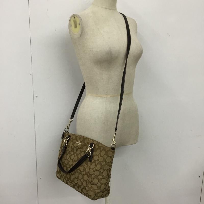 コーチ COACH ハンドバッグ ハンドバッグ F36625 シグネチャー 2WAY 総柄 ベージュ / ベージュ / X 茶 / ブラウン / レディース USED 古着 中古 10119659