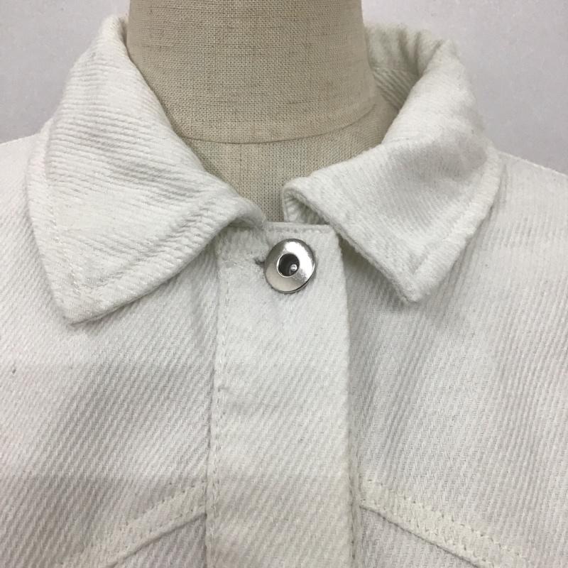 ザラ ZARA ジャケット、上着 ジャケット、ブレザー Gジャン デニムジャケット カラージャケット アウター M 無地 白 / ホワイト / レディース USED 古着 中古 10109252