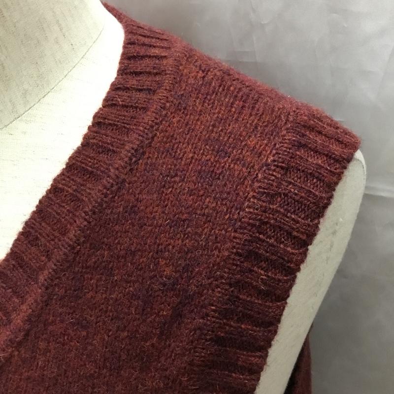 エルエルビーン L.L.Bean ベスト ベスト 0 FGQ6 Vネック ウール S 無地 えんじ / ワインレッド / メンズ USED 古着 中古 10112877