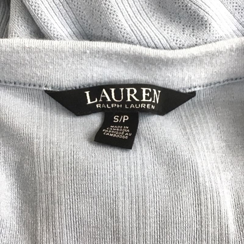 ローレンラルフローレン LAUREN RALPH LAUREN カットソー 長袖 S 無地 水色 / ライトブルー /  レディース USED 古着 中古 10108542