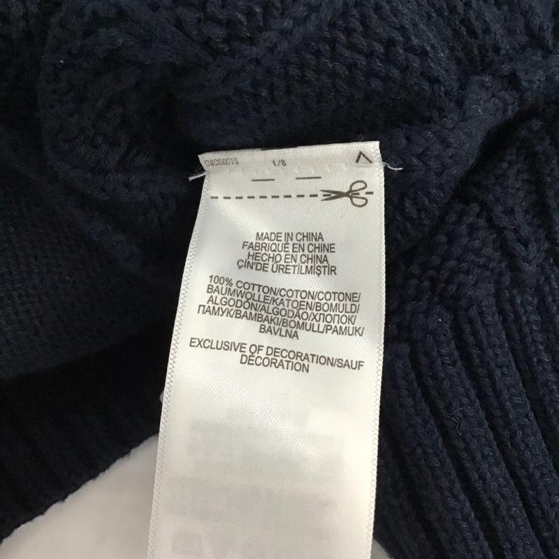 ポロラルフローレン POLO RALPH LAUREN カーディガン 長袖 フルジップ ジップアップ ケーブル編み S ワンポイント 紺 / ネイビー / レディース USED 古着 中古 10120833