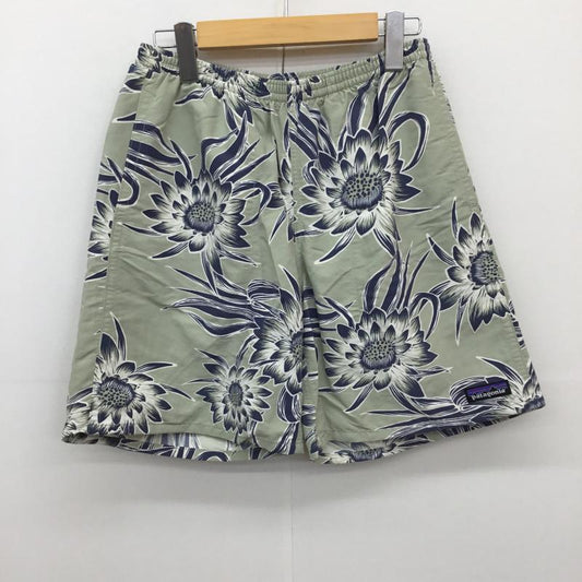 パタゴニア patagonia パンツ ショートパンツ baggies shorts 58034 S 花柄 カーキ / カーキ / X 紺 / ネイビー / X 白 / ホワイト / X 緑 / グリーン /  メンズ USED 古着 中古 10127972