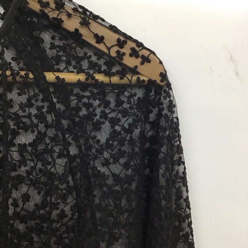 フリークスストア FREAK S STORE カーディガン 長袖 221-3149 シースルー FREE 刺繍 黒 / ブラック / レディース USED 古着 中古 10133653