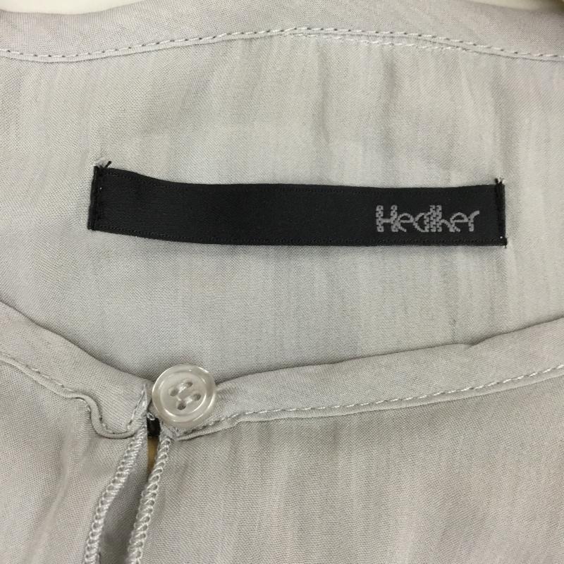 ヘザー Heather シャツ、ブラウス 長袖 長袖シャツ ビックカラーシャツ セーラーカラー フレアシャツ FREE 無地 灰 / グレー / レディース USED 古着 中古 10122172
