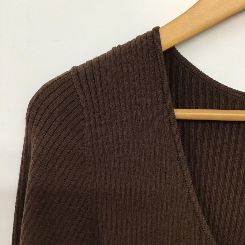 スライ SLY ワンピース ミニスカート 030DSH73-5510 CROSS NECK MINI OP 2 無地 茶 / ブラウン /  レディース USED 古着 中古 10132857