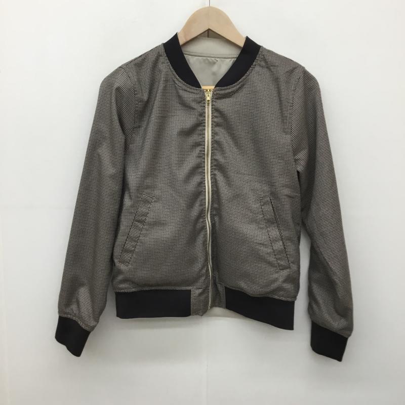 ショコラ フィネ ローブ chocol raffine robe ジャケット、上着 ジャンパー、ブルゾン リバーシブル M 無地 X チェック ベージュ / ベージュ / X 茶 / ブラウン / レディース USED 古着 中古 10137697