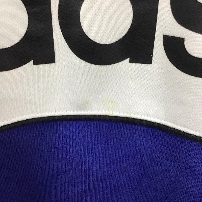 アディダス adidas トレーナー 長袖 S19899 スウェット ロゴ、文字 青 / ブルー / X 黒 / ブラック / レディース USED 古着 中古 10109456