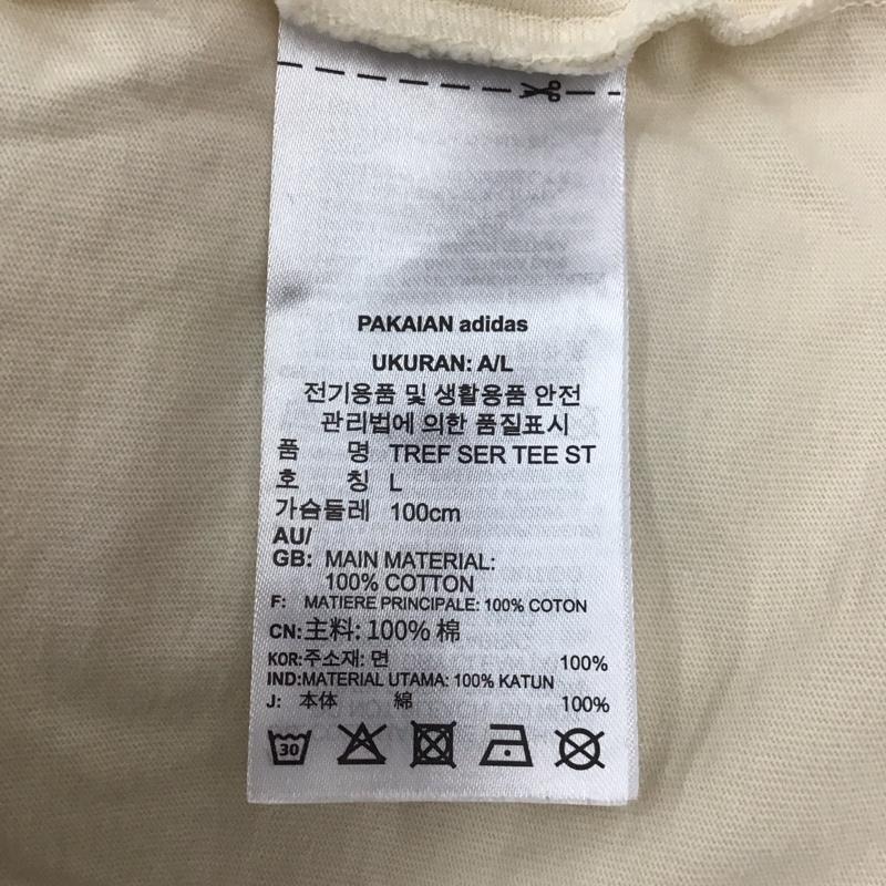 アディダス adidas Tシャツ 半袖 HK2786 TRF SER TEE ST XL ロゴ、文字 ベージュ / ベージュ / メンズ USED 古着 中古 10121192