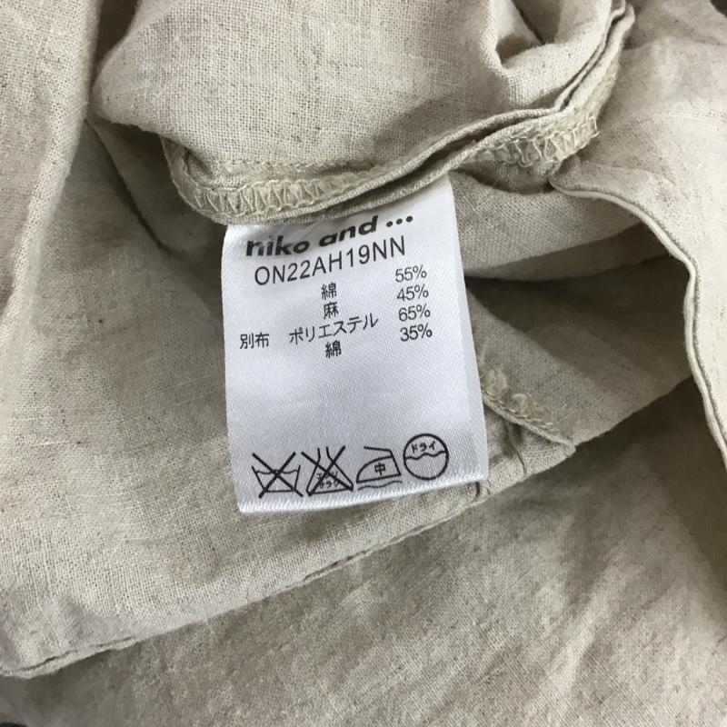 ニコアンド niko and... チュニック 半袖 無地 ベージュ / ベージュ / レディース USED 古着 中古 10106110