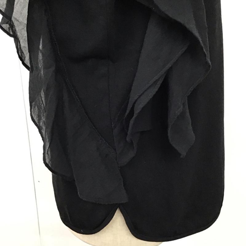 ロッソ ROSSO カットソー 半袖 RA75-23B008 袖フリル FREE 無地 黒 / ブラック /  レディース USED 古着 中古 10114090