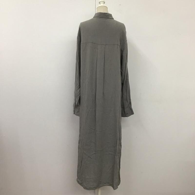 スライ SLY ワンピース ロングスカート 0309AT30-0820 スリット シャツワンピース 長袖 FREE 無地 灰 / グレー / レディース USED 古着 中古 10114016