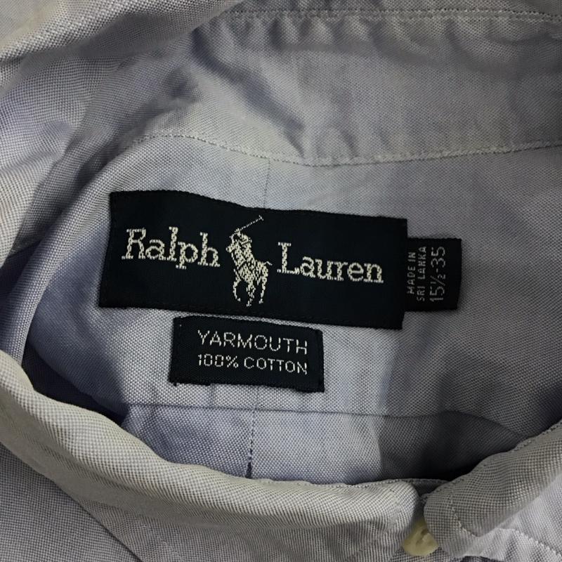 ラルフローレン RALPHLAUREN シャツ、ブラウス 長袖 長袖シャツ ボタンダウンシャツ カラーシャツ カジュアルシャツ L ロゴ、文字 水色 / ライトブルー / メンズ USED 古着 中古 10106709