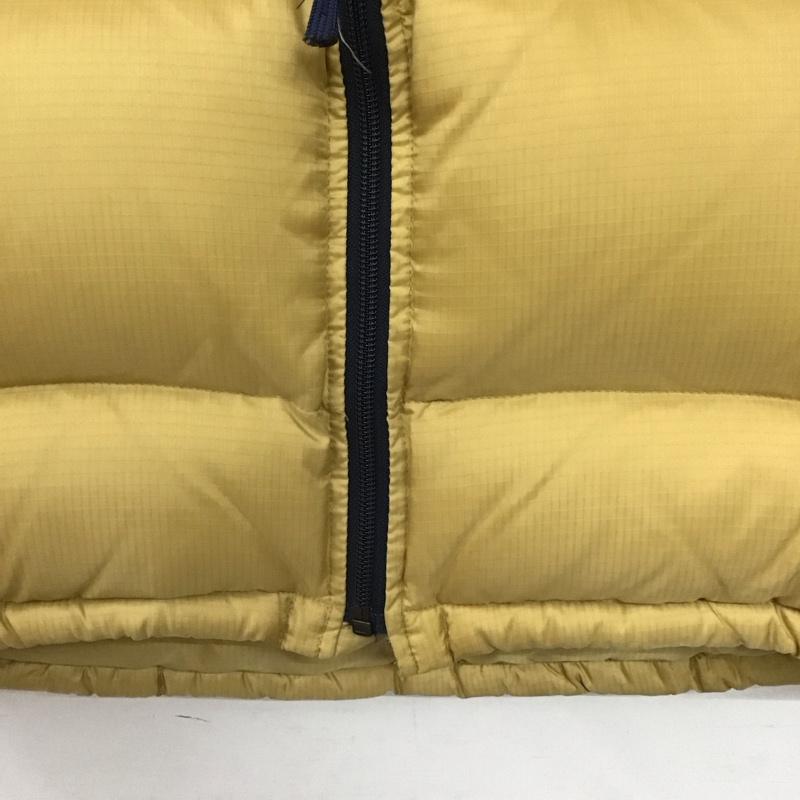 エーグル AIGLE ベスト ベスト ジップアップベスト ダウンベスト ノースリーブ M ロゴ、文字 マスタード / マスタード / メンズ USED 古着 中古 10139636
