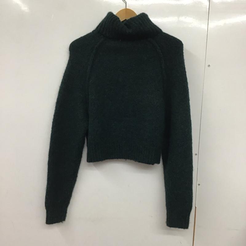 ザラ ZARA ニット、セーター 長袖 M 無地 緑 / グリーン / レディース USED 古着 中古 10133402