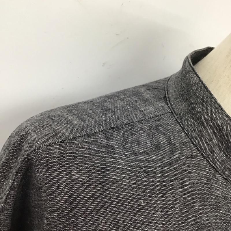 テンダーロイン TENDERLOIN シャツ、ブラウス 長袖 長袖シャツ ノーカラーシャツ ポケットシャツ 長袖カットソー S 無地 灰 / グレー /  メンズ USED 古着 中古 10110913