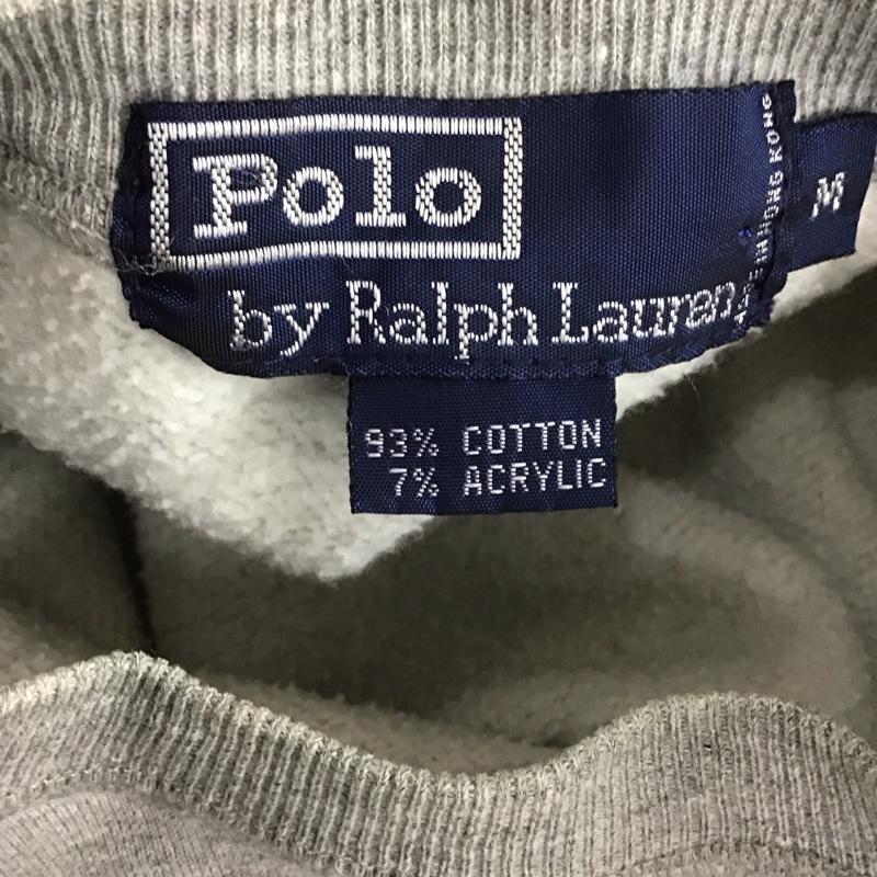 ポロバイラルフローレン Polo by RALPH LAUREN トレーナー 長袖 ポロベア スウェット 裏起毛 M プリント 灰 / グレー / メンズ USED 古着 中古 10110963