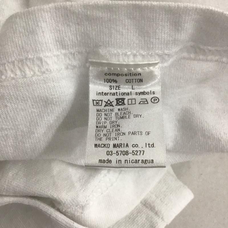 ワコマリア WACKO MARIA Tシャツ 長袖 24SS-WMT-LT01 LONG SLEEVE T-SHIRT L ロゴ、文字 X 刺繍 白 / ホワイト / メンズ USED 古着 中古 10134811