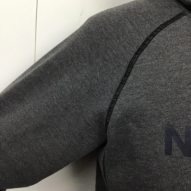 ザノースフェイス THE NORTH FACE パーカー 長袖 nt61696 トレッキングウェア 長袖パーカー プルオーバー L ロゴ、文字 灰 / グレー / メンズ USED 古着 中古 10120049