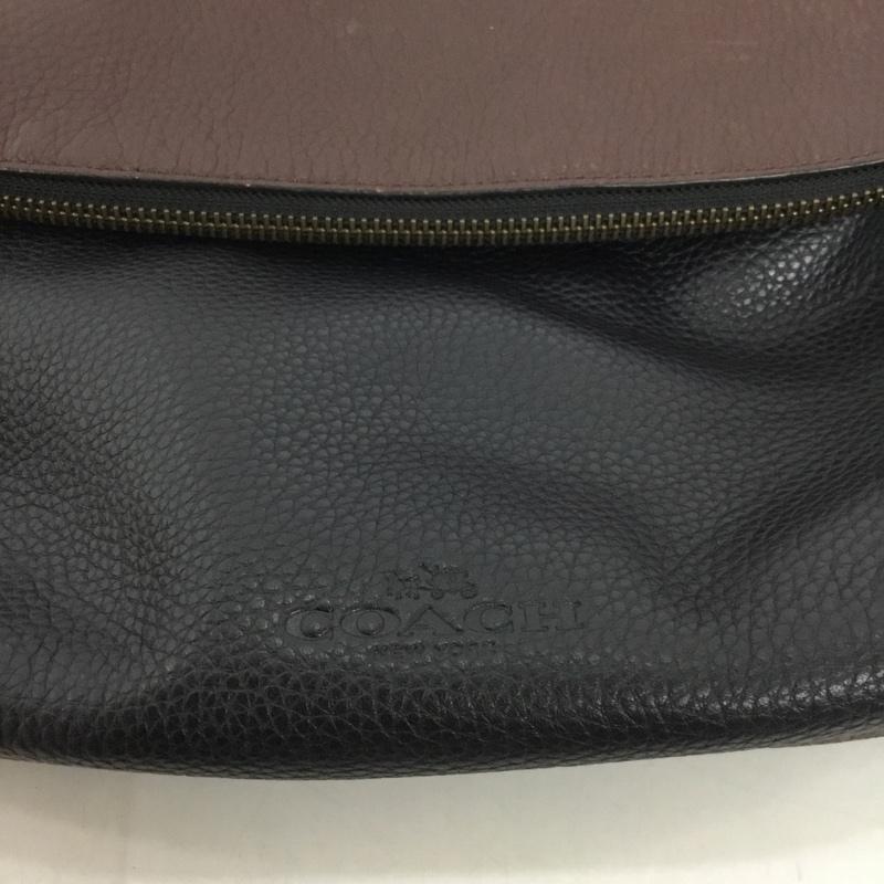 コーチ COACH ショルダーバッグ ショルダーバッグ F1420 71563 2トーン レザー ロゴ、文字 黒 / ブラック / X 茶 / ブラウン / レディース USED 古着 中古 10128310