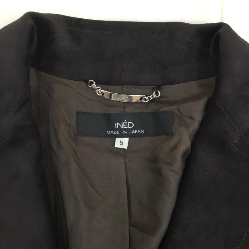 イネド INED ジャケット、上着 ジャケット、ブレザー 5 無地 茶 / ブラウン / レディース USED 古着 中古 10137705