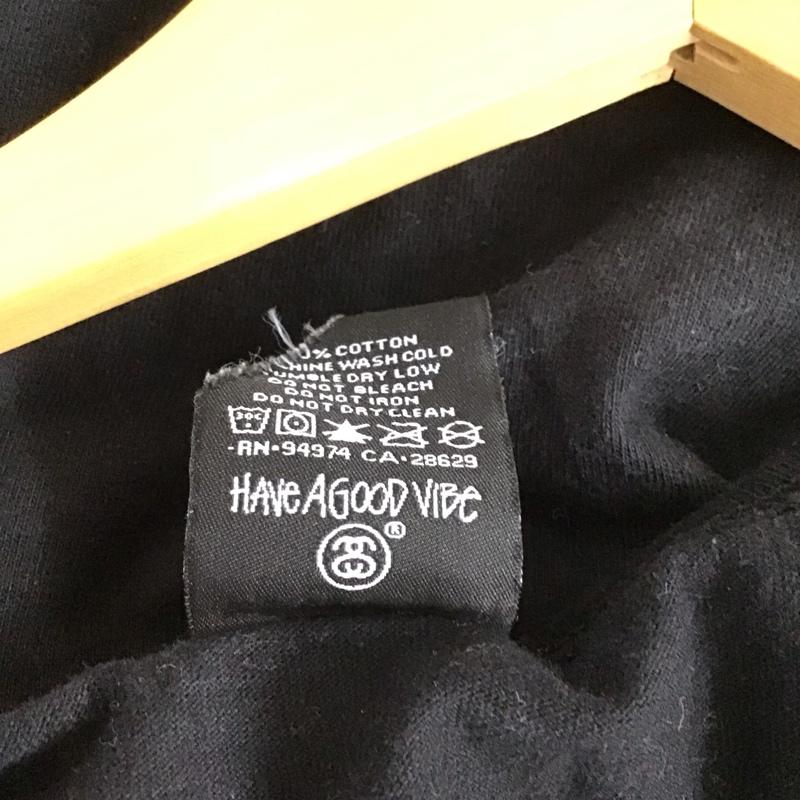 ステューシー STUSSY タンクトップ タンクトップ タンクトップ ノースリーブカットソー クルーネック XL ロゴ、文字 黒 / ブラック / メンズ USED 古着 中古 10128660