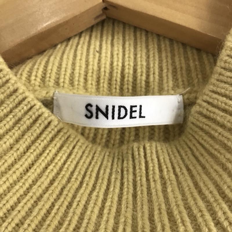 スナイデル SNIDEL ニット、セーター 長袖 swnt225099 ディフォーメンションニットプルオーバー 長袖ニット 無地 黄 / イエロー / レディース USED 古着 中古 10133007