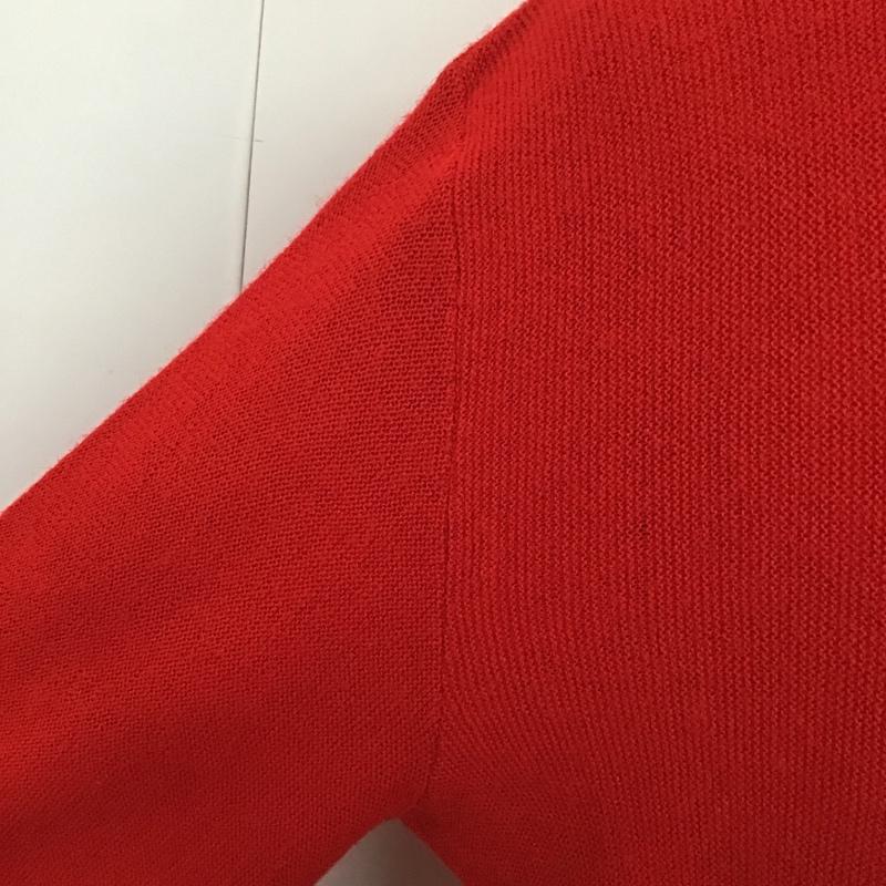ラコステ LACOSTE カーディガン 長袖 70s アクリルニット カーディガン IZOD ロゴ、文字 赤 / レッド / メンズ USED 古着 中古 10118300