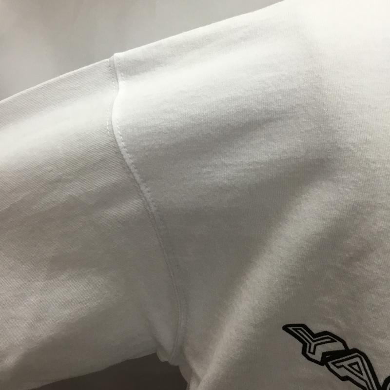 パブリュクス PUBLUX Tシャツ 半袖 半袖カットソー プリントTシャツ クルーネックカットソー L ロゴ、文字 白 / ホワイト / メンズ USED 古着 中古 10114044