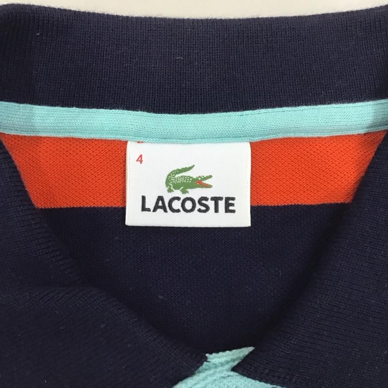 ラコステ LACOSTE ポロシャツ 半袖 半袖ポロシャツ 半袖カットソー 半袖シャツ 4 ボーダー柄 マルチカラー / マルチカラー /  メンズ USED 古着 中古 10111039