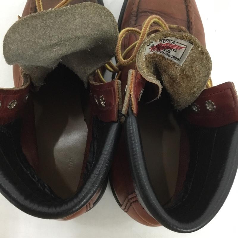 レッドウィング RED WING ブーツ ショートブーツ 8804 SUPER SOLE MOC-TOE 5.5D US:5.5 ロゴ、文字 茶 / ブラウン / レディース USED 古着 中古 10138479