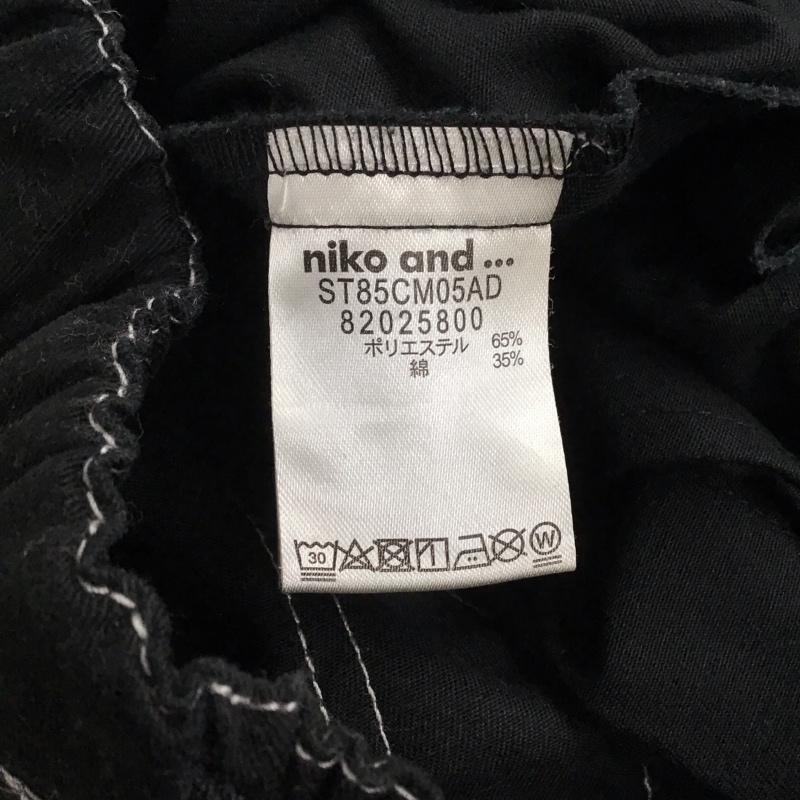 ニコアンド niko and... スカート ロングスカート ST85CM05AD フレアスカート ベルト付き 3 無地 黒 / ブラック / レディース USED 古着 中古 10146610