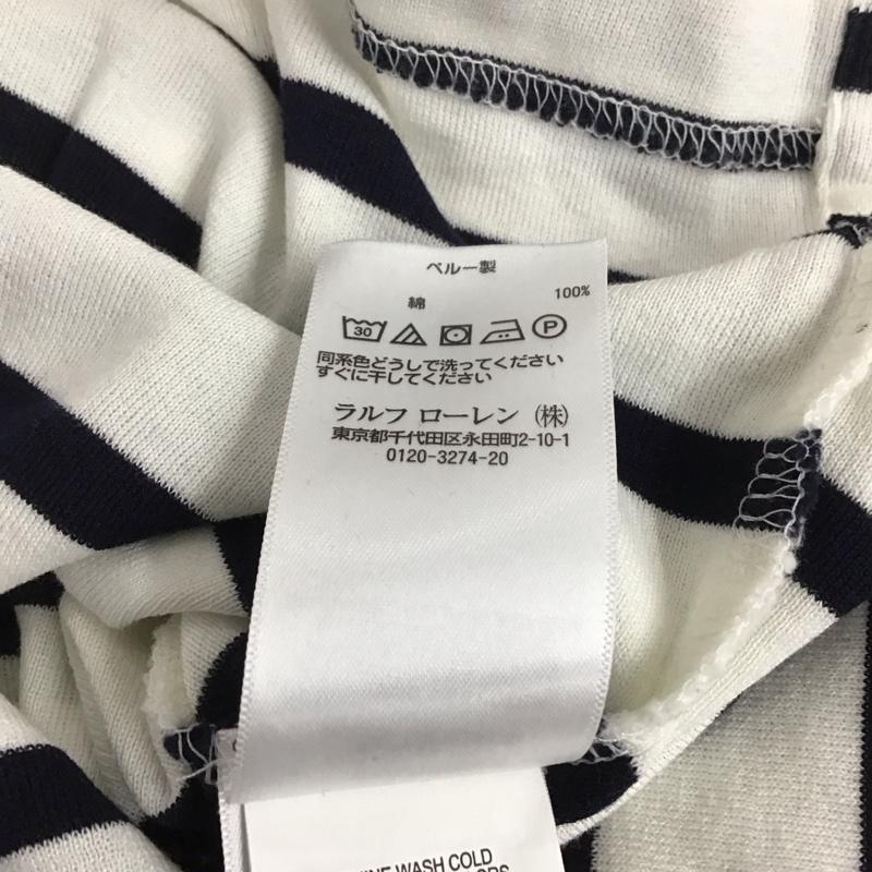 ポロラルフローレン POLO RALPH LAUREN カットソー 長袖 長袖カットソー ワイドネックカットソー ボーダー XS ボーダー柄 白 / ホワイト / X 黒 / ブラック / レディース USED 古着 中古 10132946