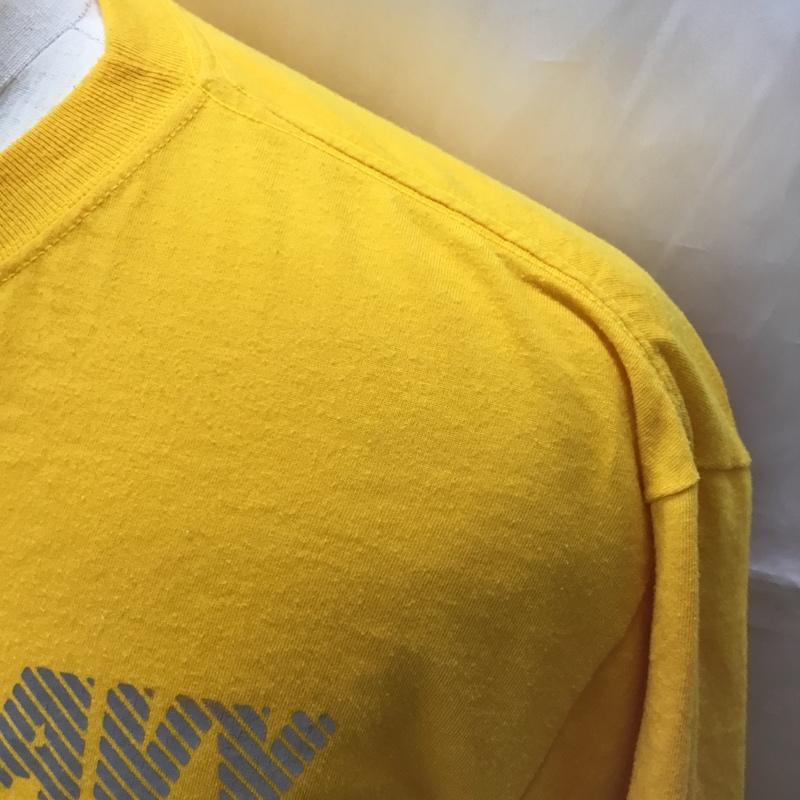 ユーエスネイビー USNAVY Tシャツ 半袖 半袖カットソー プリントTシャツ クルーネックカットソー 古着 M ロゴ、文字 黄 / イエロー / メンズ USED 古着 中古 10113870