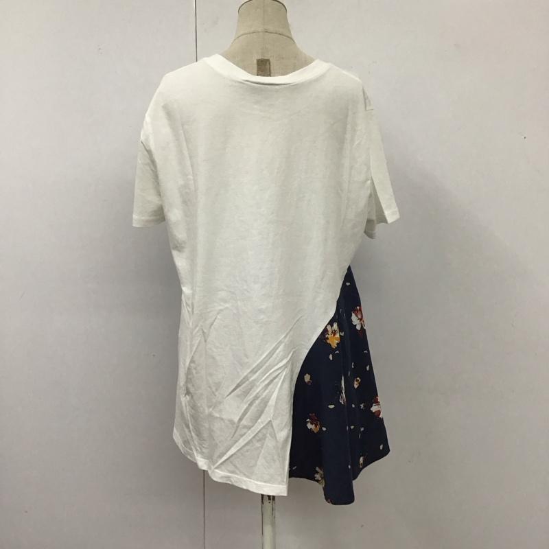ザラ ZARA TRAFALUC Tシャツ 半袖 5580 302 020 リメイク風 クルーネック ロゴ M 白 / ホワイト / レディース USED 古着 中古 10113487