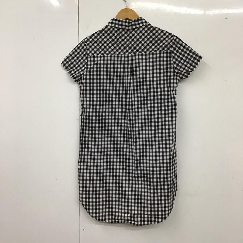 アズノゥアズ as know as シャツ、ブラウス 半袖 23259A232 半袖 チュニック M チェック 白 / ホワイト / X 黒 / ブラック / レディース USED 古着 中古 10119231